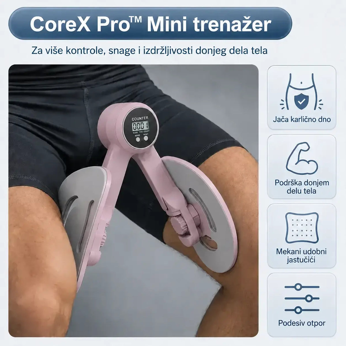 CoreX Pro™ - Kućni trenažer za mišiće bešike, karlice i donji stomak