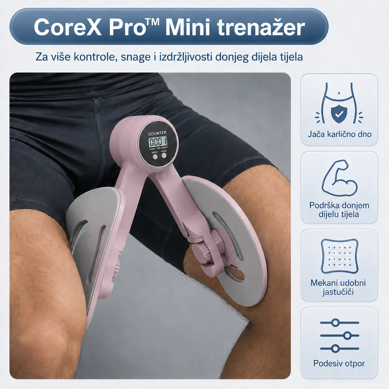 CoreX Pro™ - Kućni trenažer za mišiće bešike, karlice i donji stomak